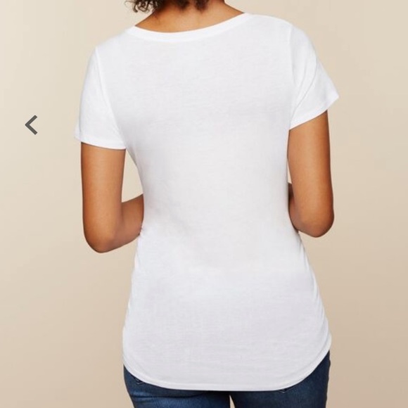 Maternity Gender Reveal He or She Top in White - Picture 2 of 2